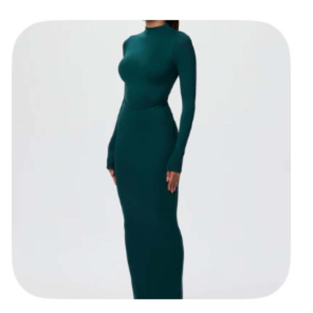Naked Wardrobe Teal Long Sleeve Skirt Set